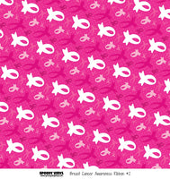 Breast Cancer Ribbon #2 - Patterned Vinyl