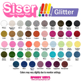 (((12"x20)))" Siser Heat Transfer Glitter Vinyl (HTV)  Sheets
